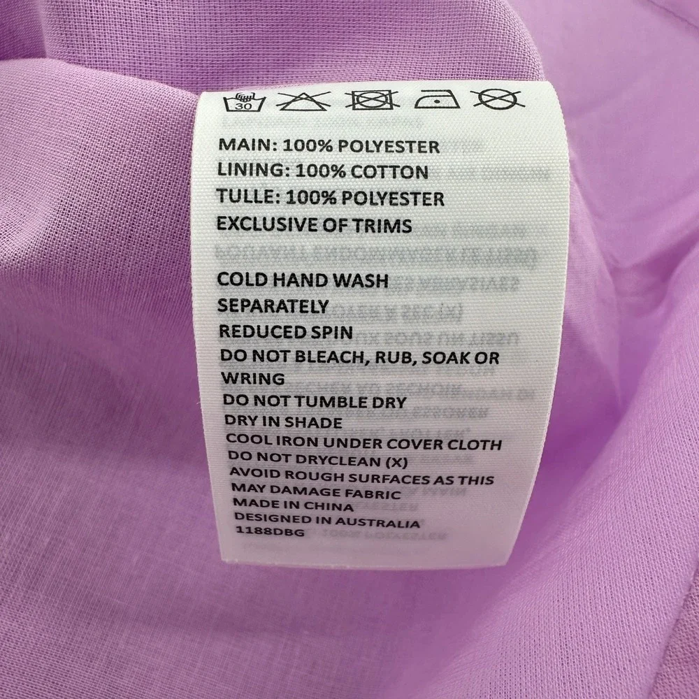 Bardot Junior Girls Lilac Purple Floral Applique Ruffle Dress 1188DBG Size 4 NEW